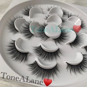 Mink Eyelashes Lashes Wispy Fluff 7 Pairs